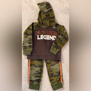 Camouflage Hoodie and Pants Set